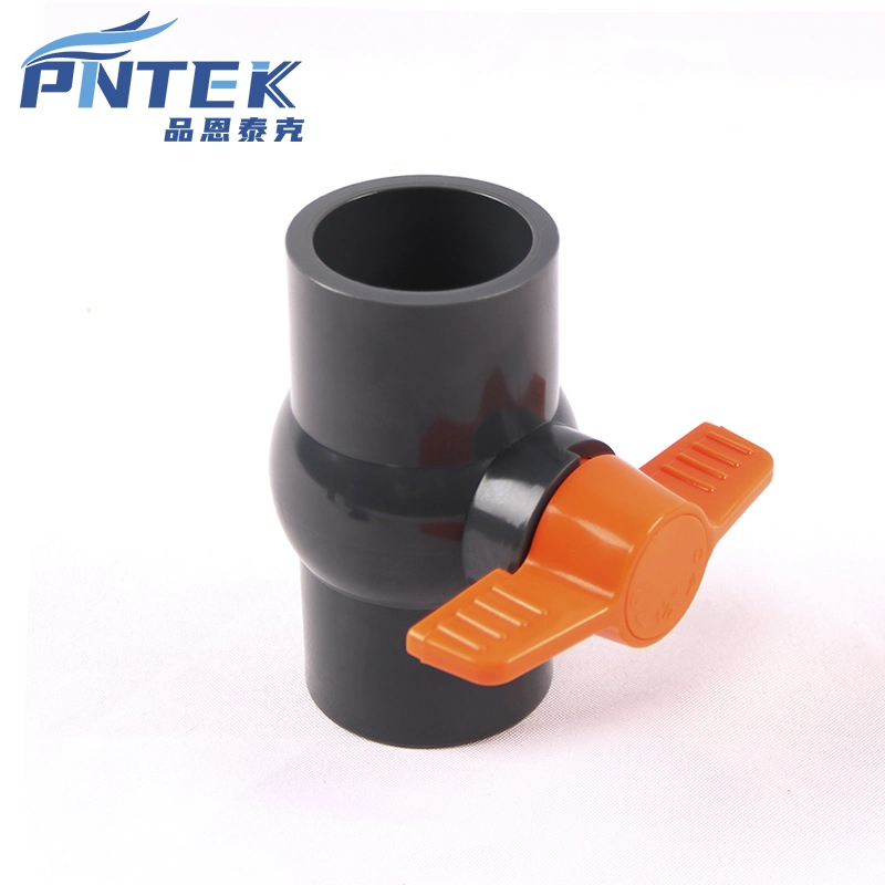 Good Price PVC Compact Ball Valve Orange Butterfly Handle