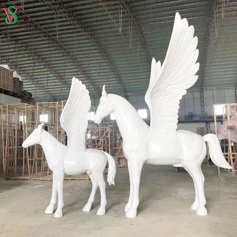 LED 3D Sculptures cheval en fibre de verre avec lumière pour le zoo de décoration du parc