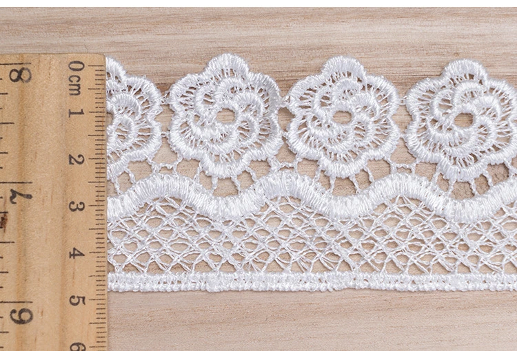 Water Soluble Embroidery Lace Single Side Polyester Barcode Flower Women's Accessories Wide 4.8cm Lace Clothing Accessories