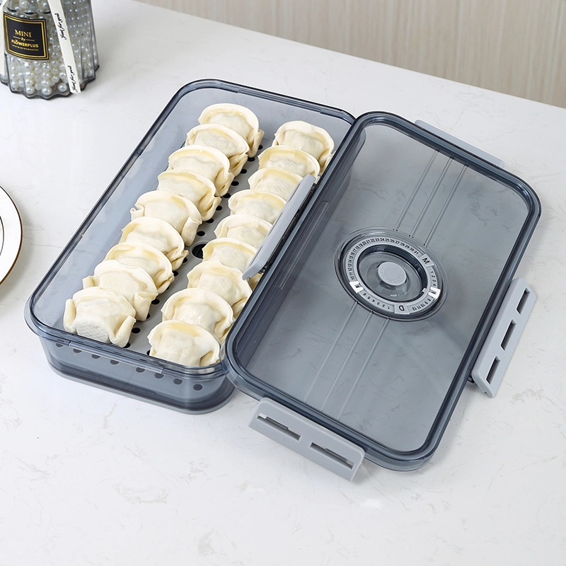 Kitchen Fruit Vegetable Drain Basket Pet Japanese Style Double-Deck Food Grade Plastic Fridge Food Organizer