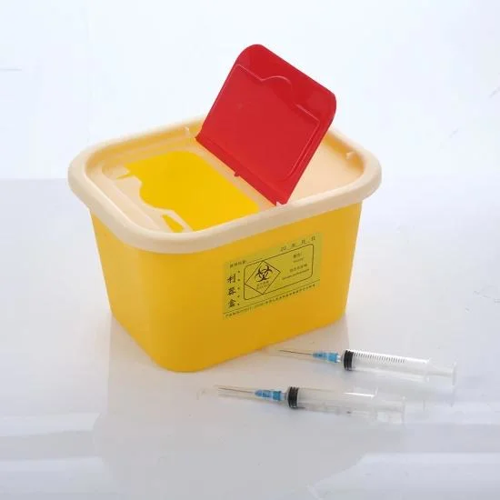 5L Corrugated Paper Sharp Container Disposable Biohazard Collection Medical Waste Safety Boxes for Used Syringe