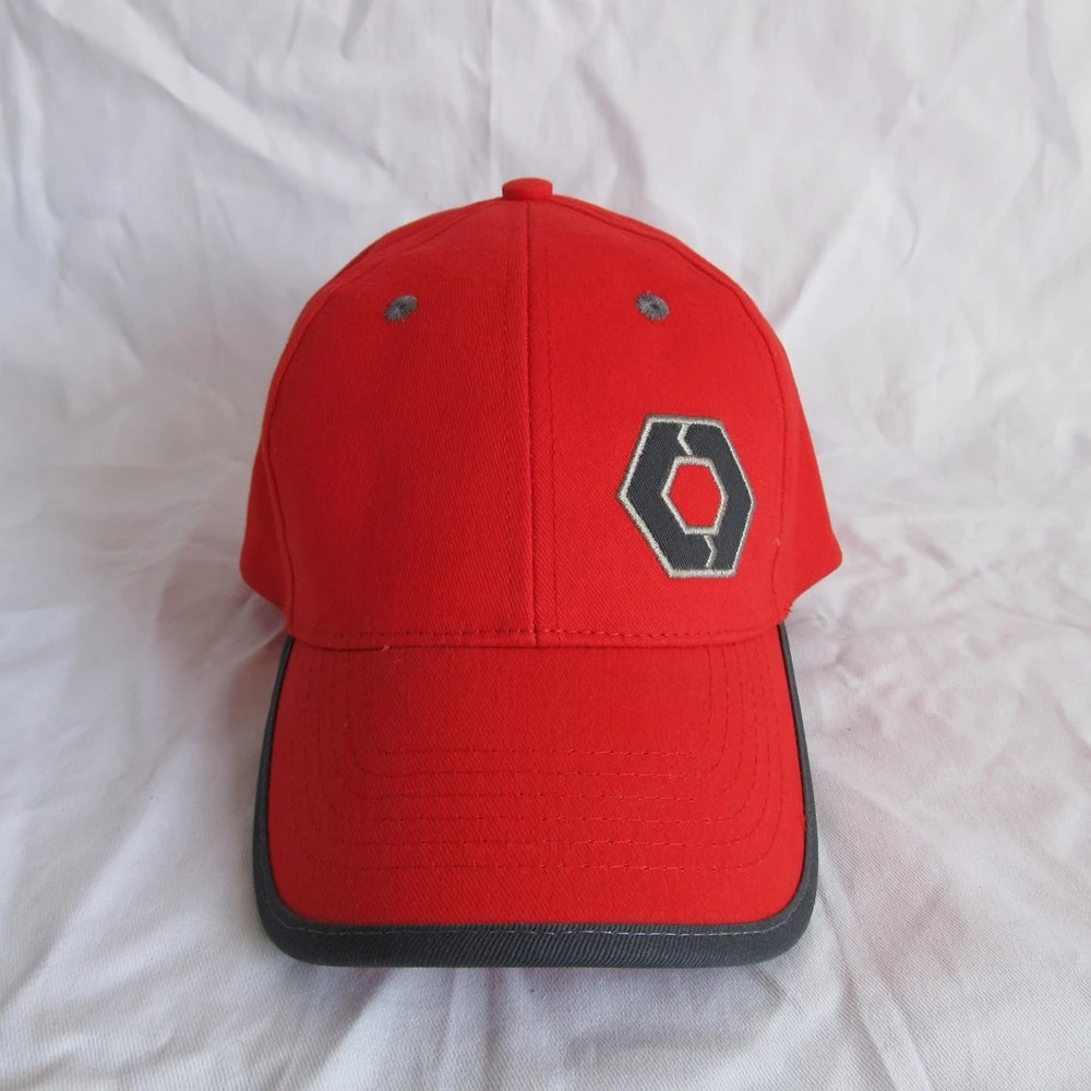 Zp021 Customized Red Color Cotton Adult Baseball Cap