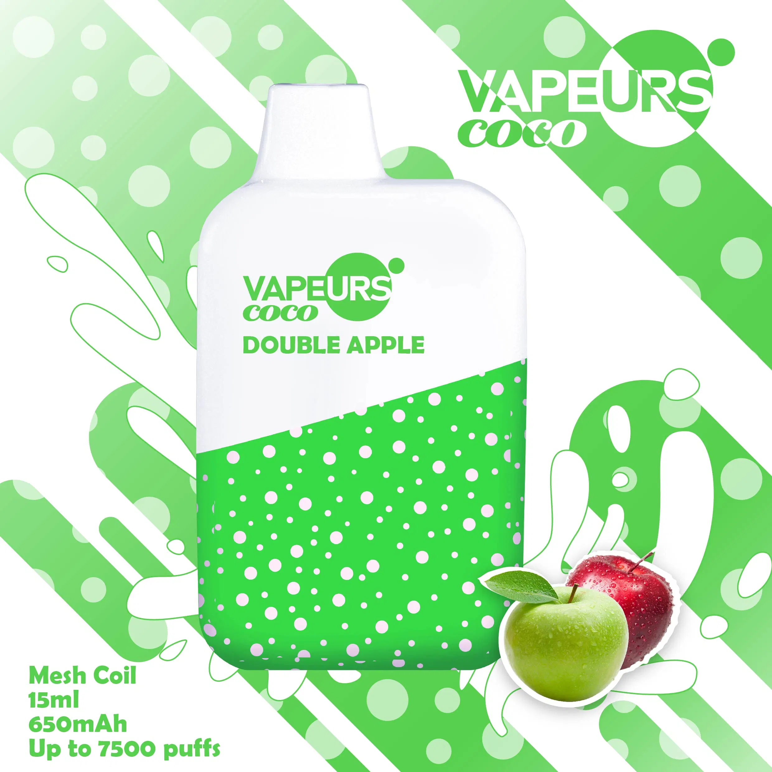 Aroma King Vs Vapeurs Coco 7500 Puffs Disposable Vape 20mg Nicotine Big Capacity E-Cigarette