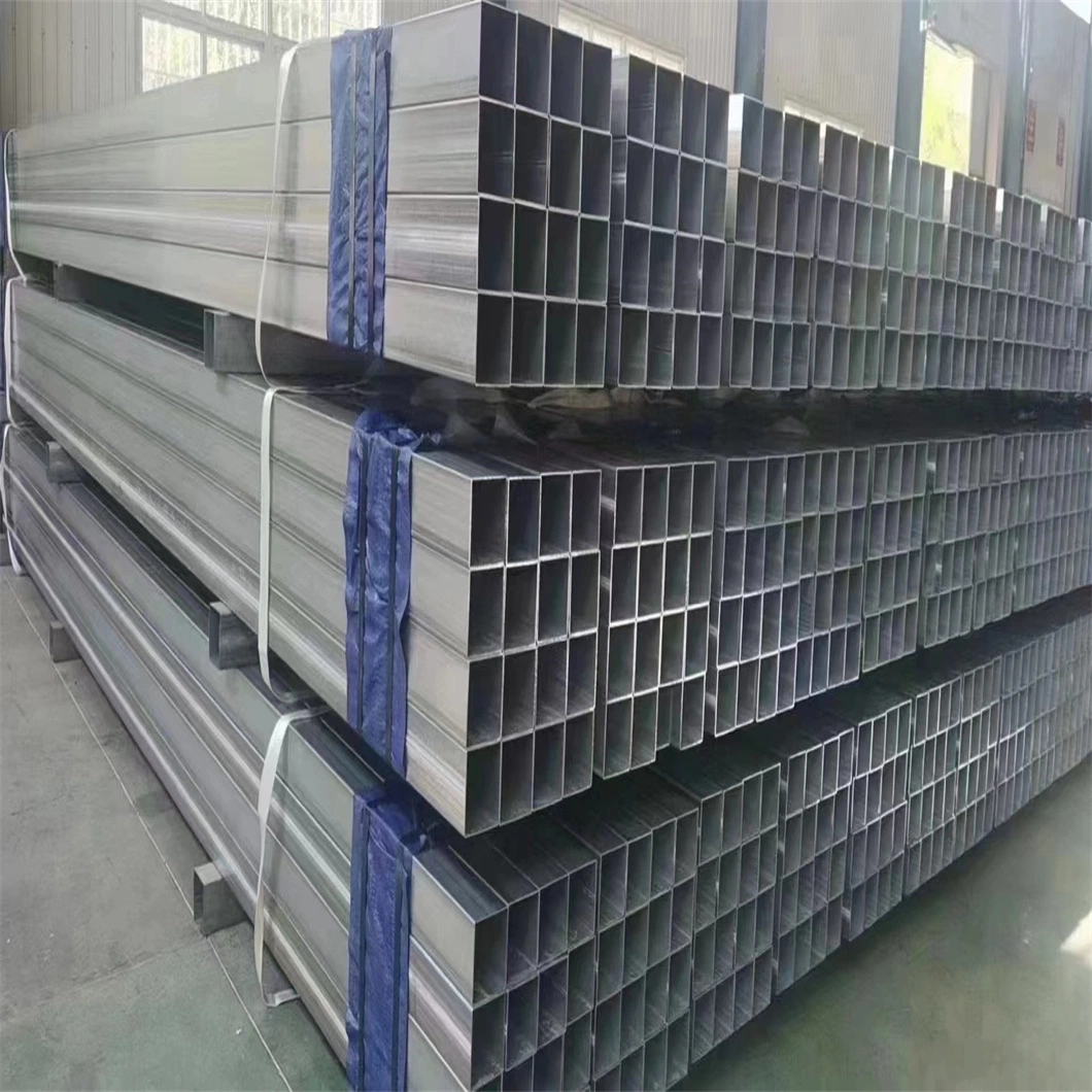 ASTM A53 A500 G. a BS 1387 St 35 Hollow Section Galvanized Square Rectangular Steel Pipe 50*60mm Rectangular/ Square Tube
