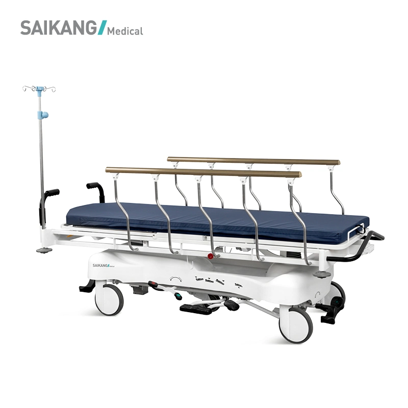 Skb041-3 Multifunction Hydraulic Manual Medical Operating Patient Transportation Trolley Supplier