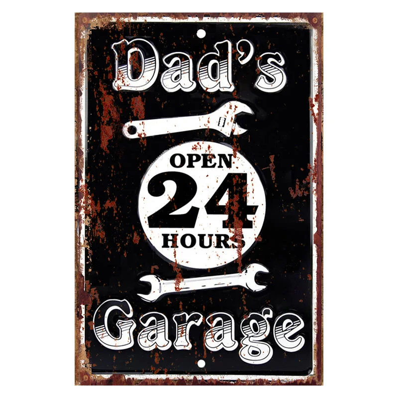 Retro Art Design Printing Painting Garage Wall Decor Vintage Metal Plate Signs