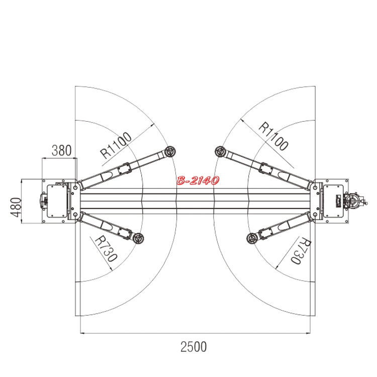 Vico Car Lift Two Post Hydraulic Hoist Auto Maintenance Gantry