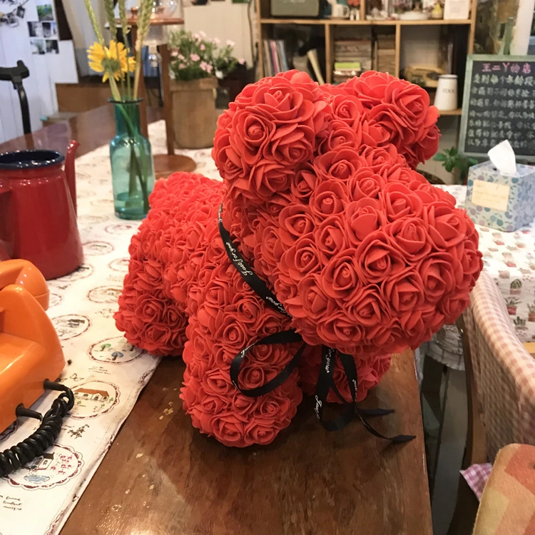 PE Foam Flower Rose Dog for Valentine's Day