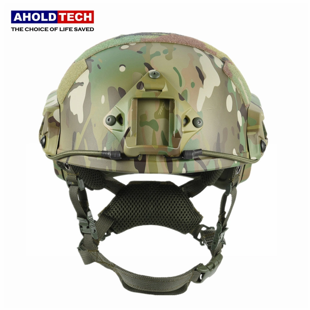 Capacete à prova de balas tático Multicam Camouflage Fast Nij Iiia em PE+Aramid