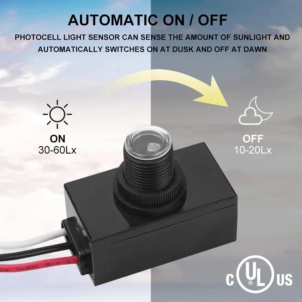 Dusk to Dawn Automatic Lighting Photoontrol Photoelectric Switch