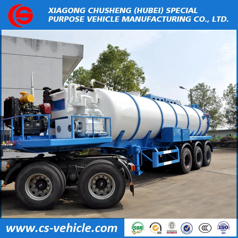 3 Axle 20000L Vacuum Sewage Suction Trailer