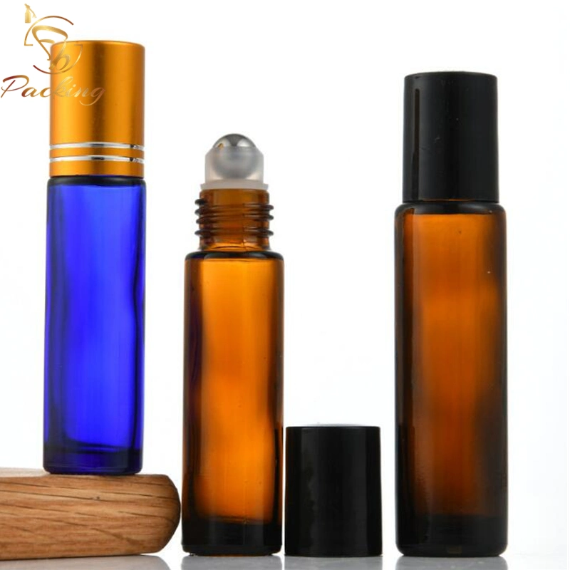 10% off 10 Ml Amber Essential Oil Glass Roll on Bottle with Glass Roller Ball and Screw Cap