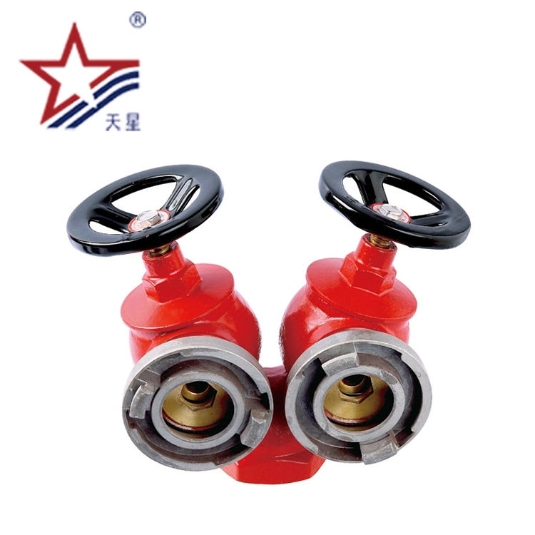Double Body, Double Outlet Pressure Reducing and Steadying Indoor Hydrant, Fire Valve