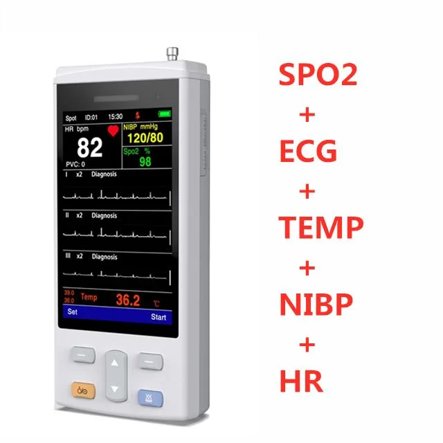 Professional Medical Devices Portable Handheld Multiple Parameter Vital Sign Medical Instrument