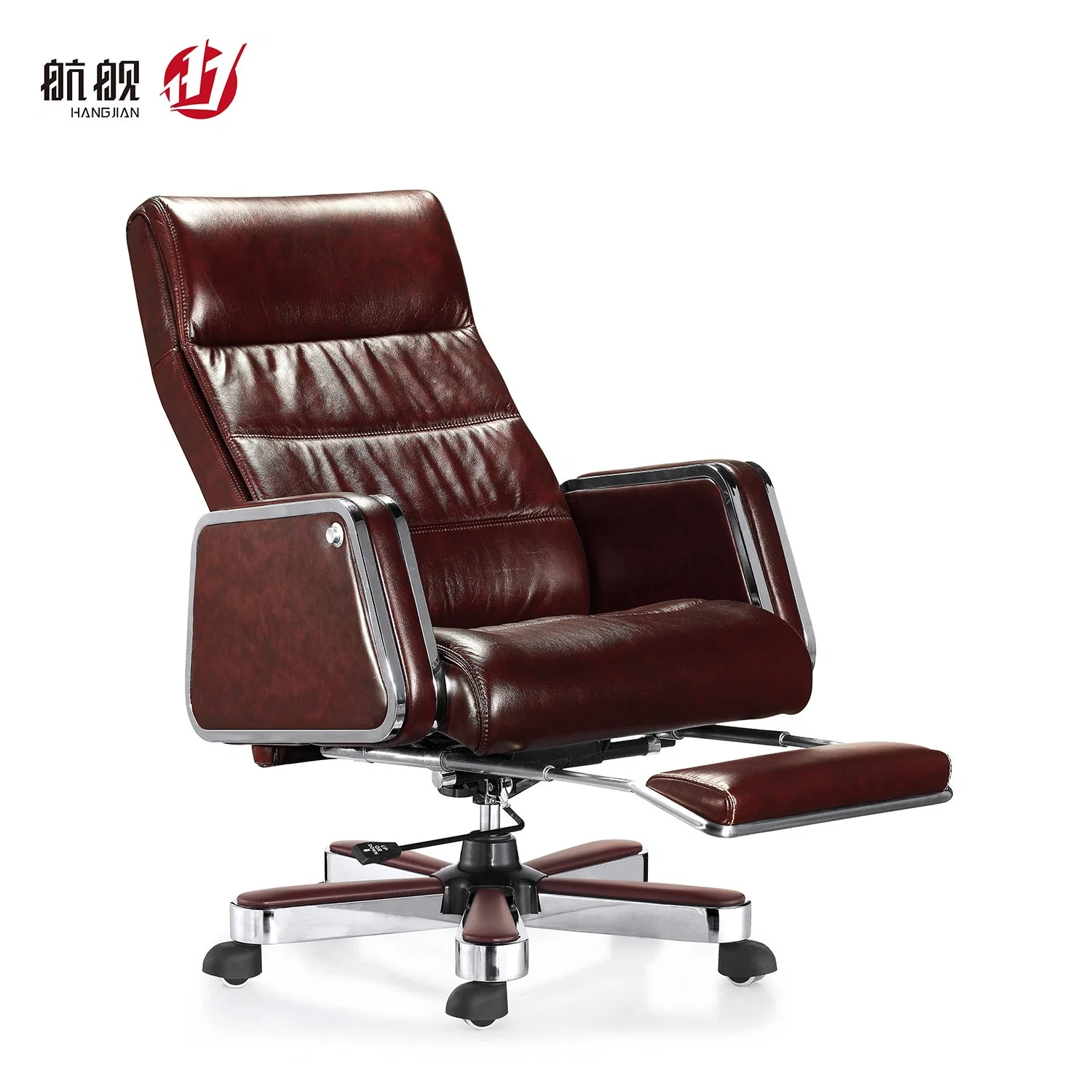 Modern Boss CEO Manager Recliner Cow Leather Office Executive Chair Swivel Office Furniture