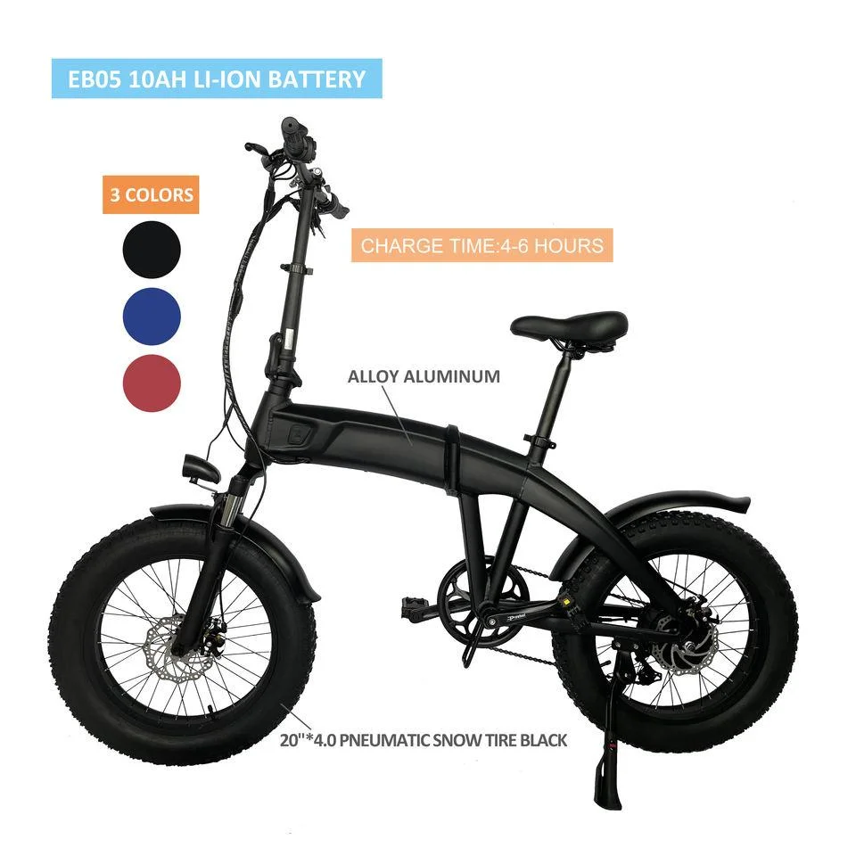 Polónia Armazém 750W 1000W 20" Fat pneu eBike dobrável Electric Bicicleta