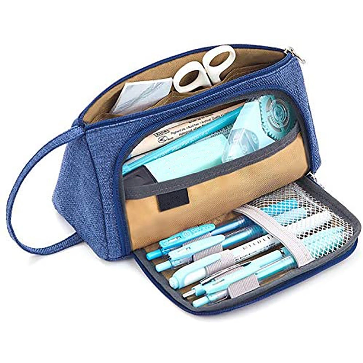 Fashion Travel Make up Bag Multi-Function Pen Pouch Middle High School Pencil Case