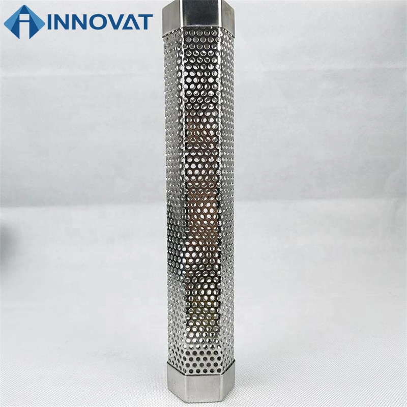 Round Hole 304 316 316L Stainless Steel Perforated Metal Filter Tube Wire Mesh Filter Tube/Perforated Pellet Smoker Tube