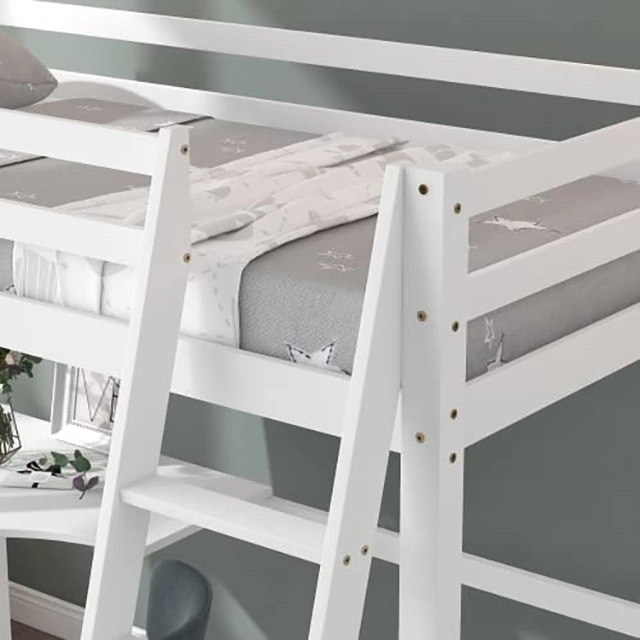 College Dormitory Furniture Bedroom Wood Bunk Bed with Ladders