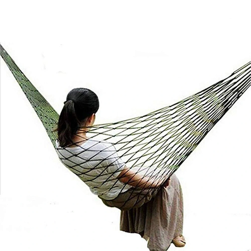 Comfortable Sleeping Hanging Bed Nylon Mesh Rope Hammock Ci12920