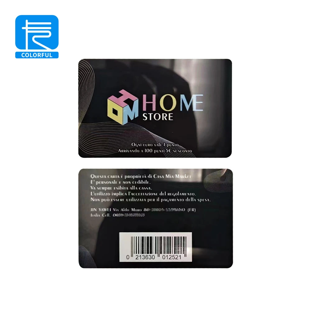 Custom Logo Printing Gift VIP PVC Plastic Magnetic Stripe Club Bardcode Card Loyalty Card with Barcode