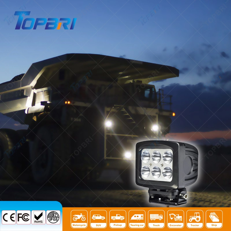 5.2" 60W Square Shockproof CREE LED Mining Light for Truck