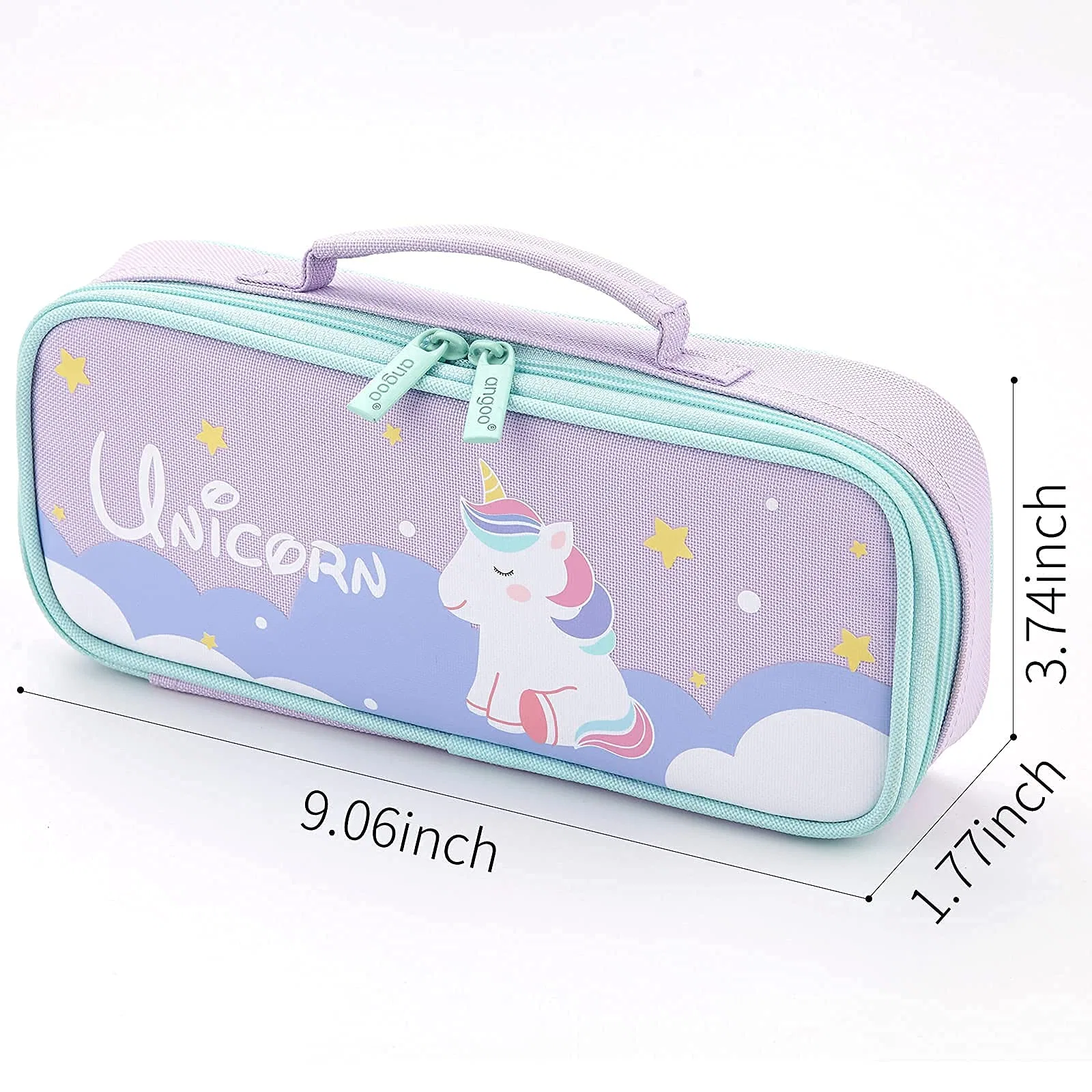 Cute Pencil Case Unicorn Pencil Pouch Medium Capacity Portable Multifunction Pen Bag with Compartments for Girls Kids Teen