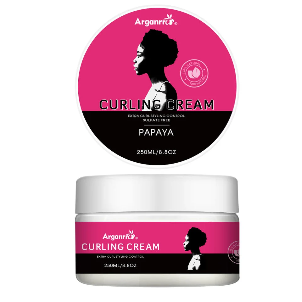 Curl Cream for Curly Kinky cheveux laisse les cheveux doux, brillants et profondément hydratés