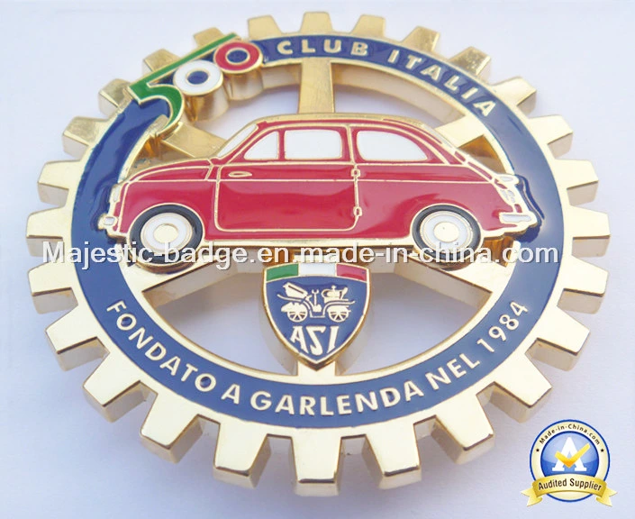 Make Your Own High quality/High cost performance  Metal Hard Enamel Gold Plated Car Badge