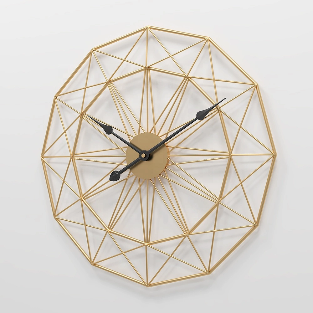 Black/Gold Decoration Wall Clock for Living Room