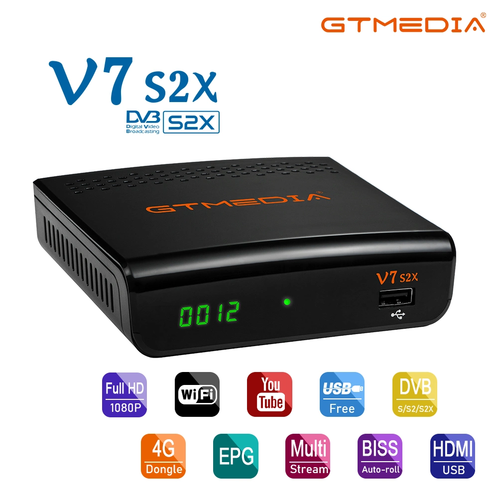 Gtmedia V7S2X Support HD DVB-S S2 S2X boîte du récepteur de télévision par satellite