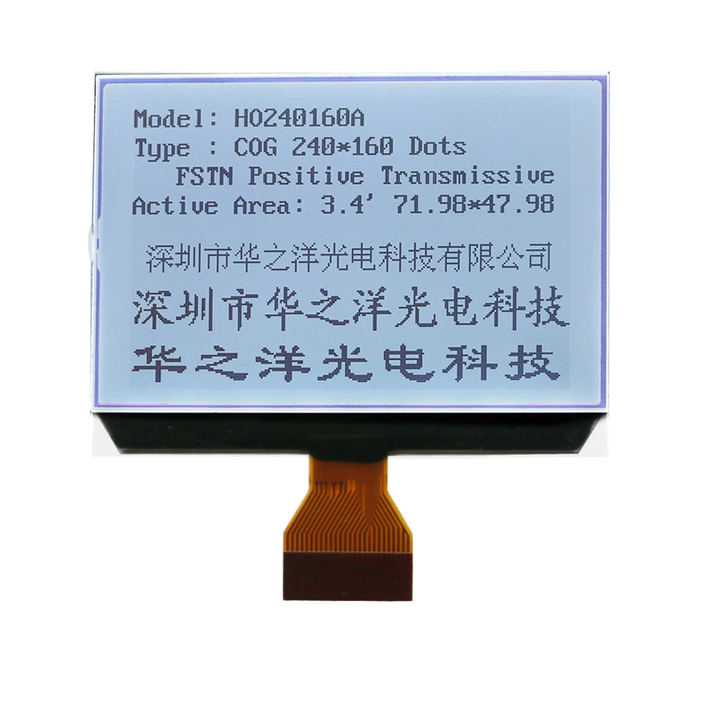 Standard Product Part Number Ho240160A Mono Cog LCD Module