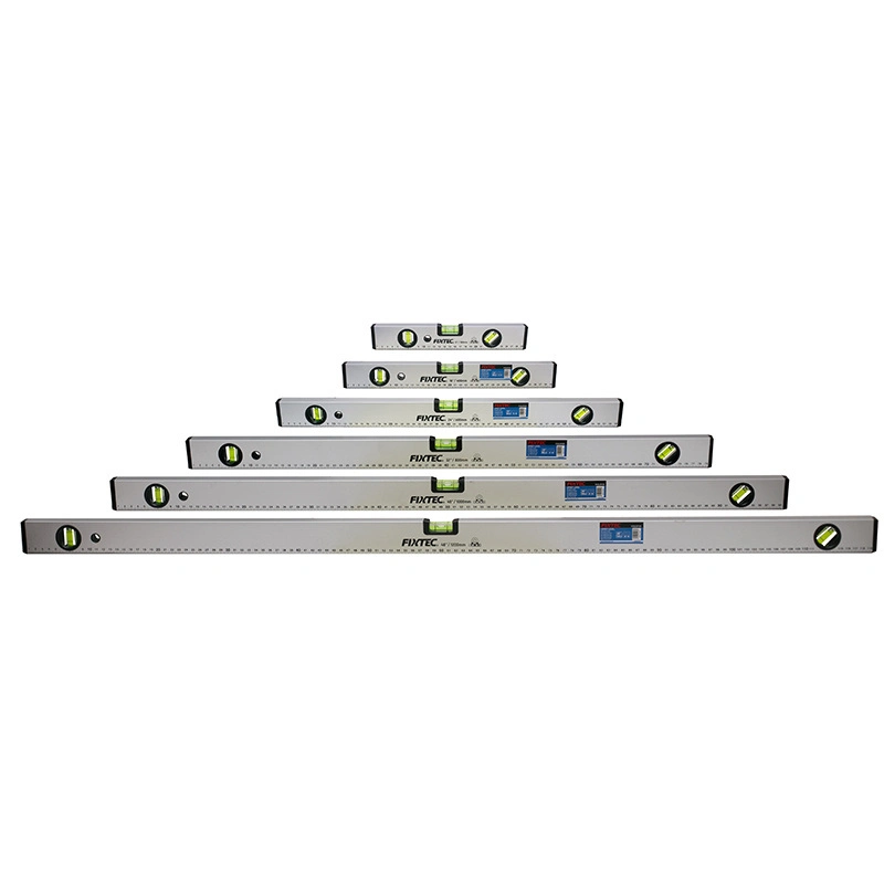 Fixtec 30cm/12inch-120cm/48inch High Accuracy Industrial Use Electronic Aluminum Frame Spirit Level for Construction