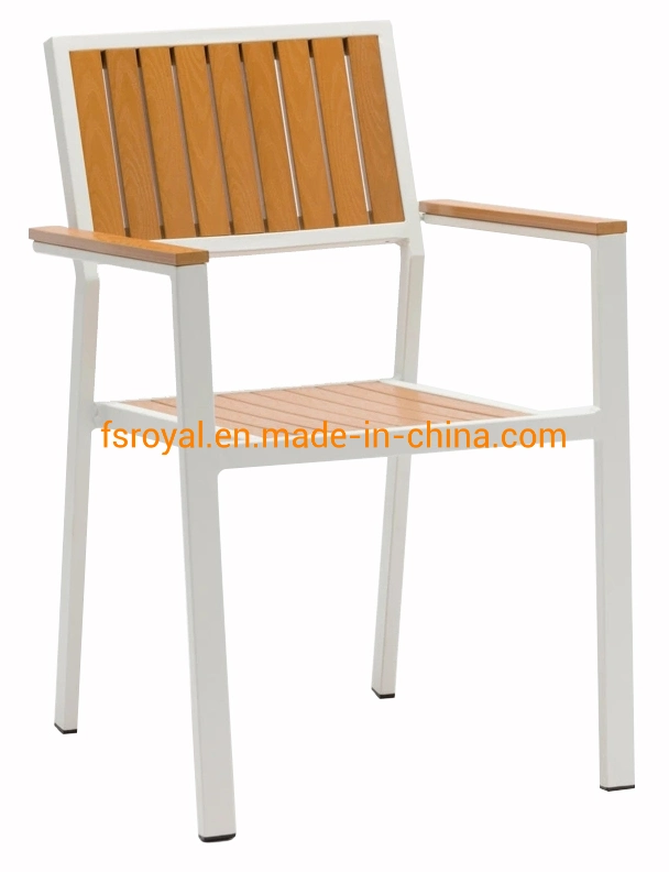 Plastic Wood Garden Furniture Outdoor Chair Aluminum Frame