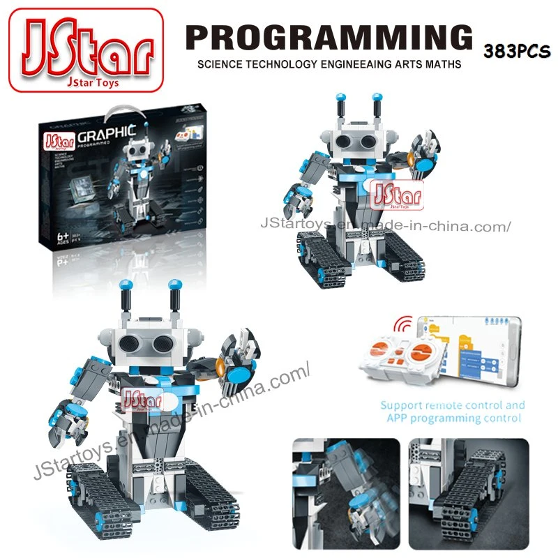 Creative APP Programmierung Roboter Stamm Baustein Set Fernbedienung 389PCS Bausteine DIY Kit Lernen Pädagogische Wissenschaft Intelligente Technik RC-Spielzeug