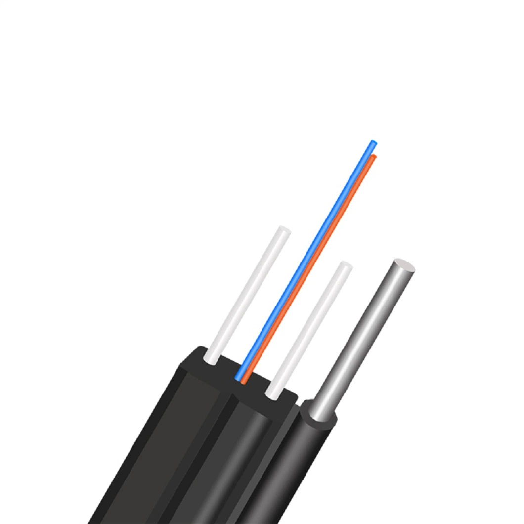 Chinese Supplier Single Mode 1 Core 2core 4core Cabo De Fibra Optica FTTH Flat Drop Fiber Optical Cable