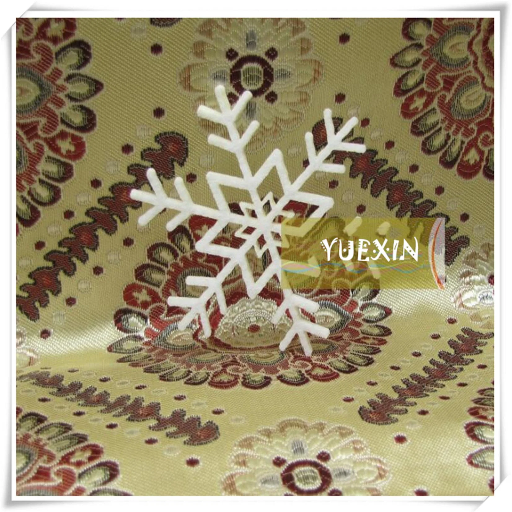 White Polyester Felt Snowflake Christmas Hanging Decoration