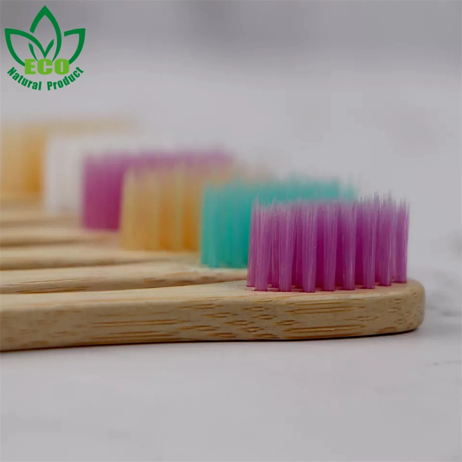 Flat Handle No Plastic Eco Natural Bristle Charcoal Bamboo Toothbrush for Hotel