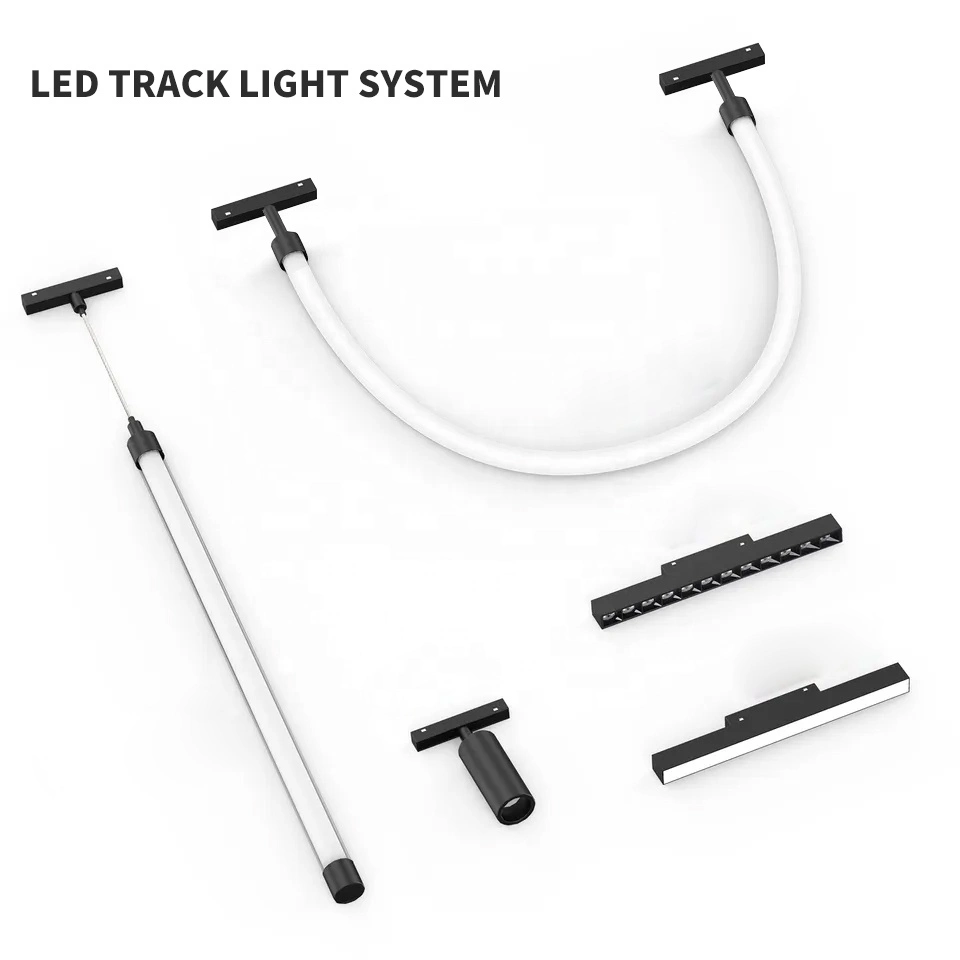 Silikon flexible DC48V magnetische Track LED Neon Flex Kronleuchter Anhänger Licht