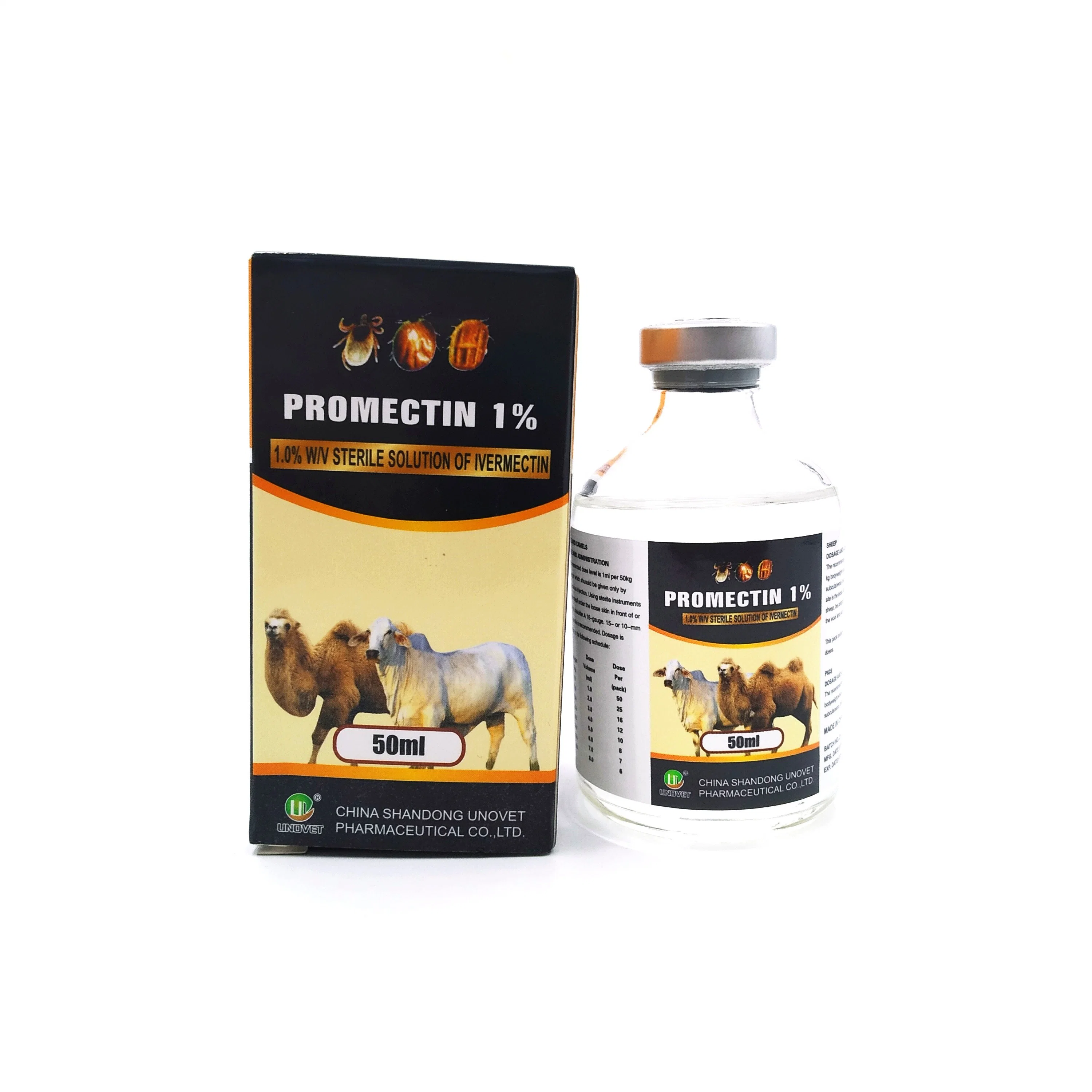 Ivermectin Injection 50ml for Eliminating Mites in Animals