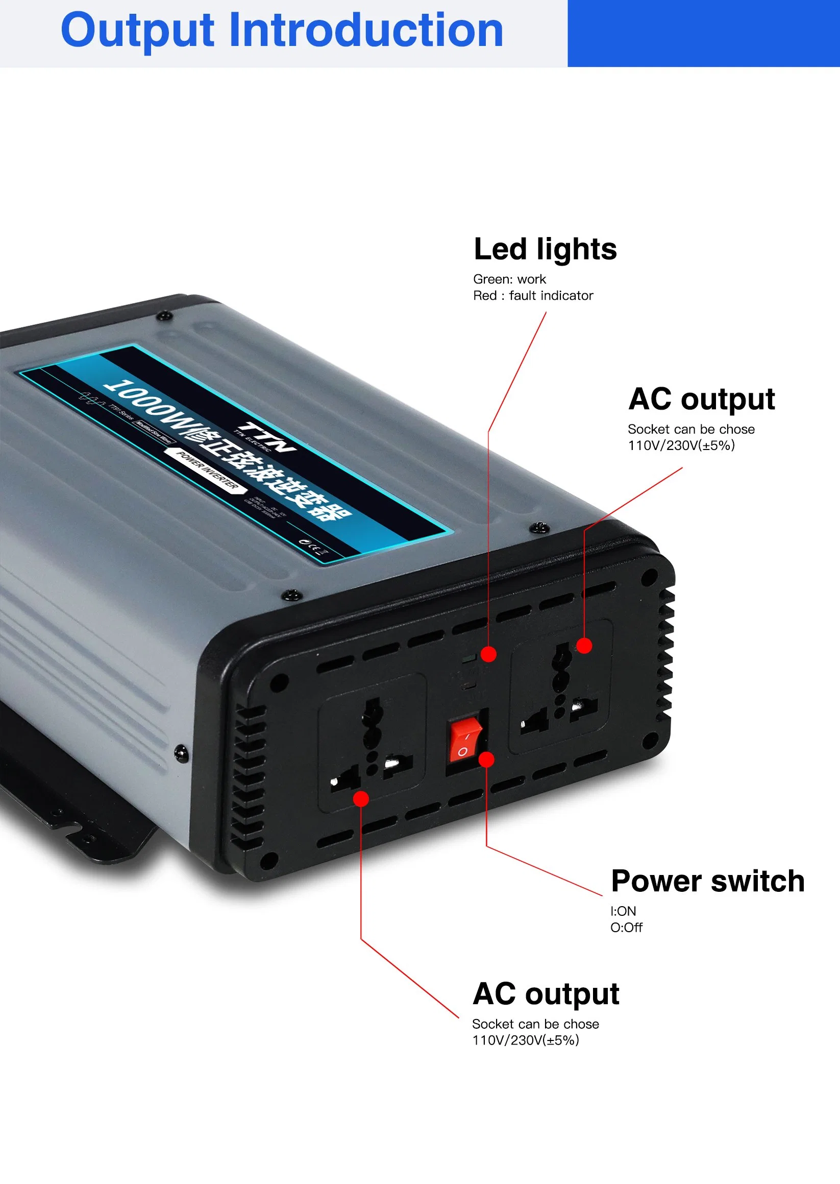 precio de fábrica Tt91-300de alta frecuencia W Sistema Solar La Energía Solar Inverter