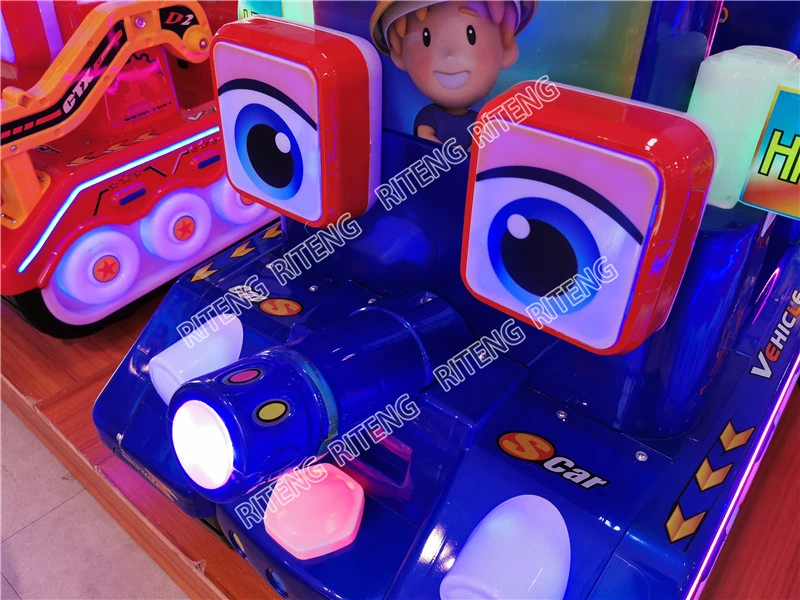 Nouvelle machine de jeu de voiture électrique à balançoire pour enfants, fonctionnant avec des pièces de monnaie.