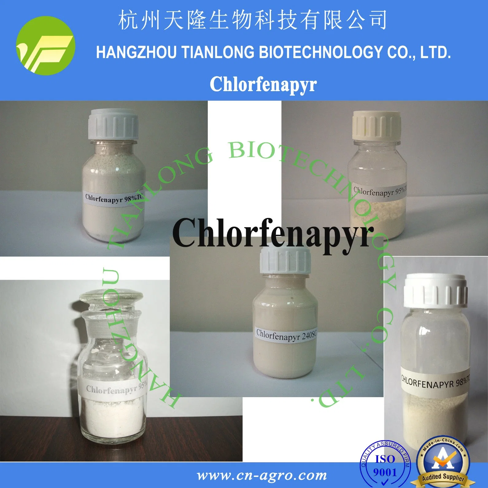 Clorfenapir ( 98%TC, 100SC, 240SC 300SC)-heterocíclicos Insecticide-Novel insecticidas, acaricidas y nematodos