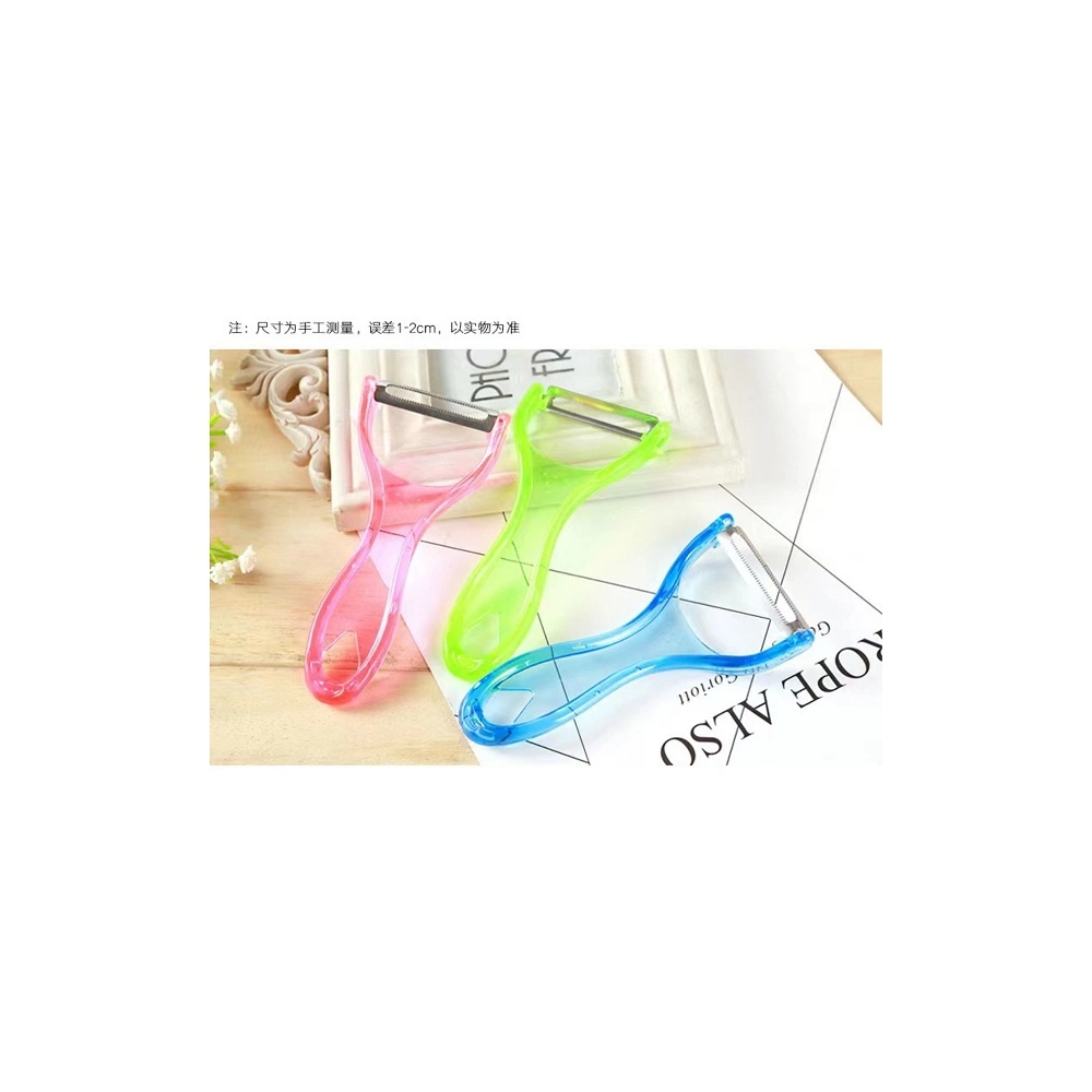 Transparent Crystal Candy Color Peeler Multifunction Stainless Steel Fruit Vegetable Peeler Cutting Peel Kitchen Tools Wbb18526