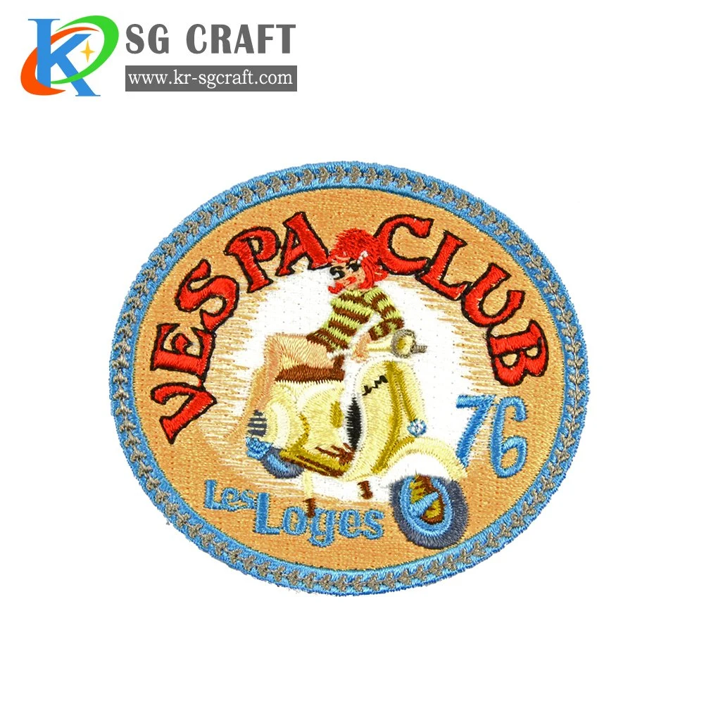 Fer à repasser sur brodé personnalisé de gros Appliques personnages de dessins animés de la chaleur de la frontière de coupe de Patches pour le congé de vêtements/Broderie Patches/nombre applique patch broderie