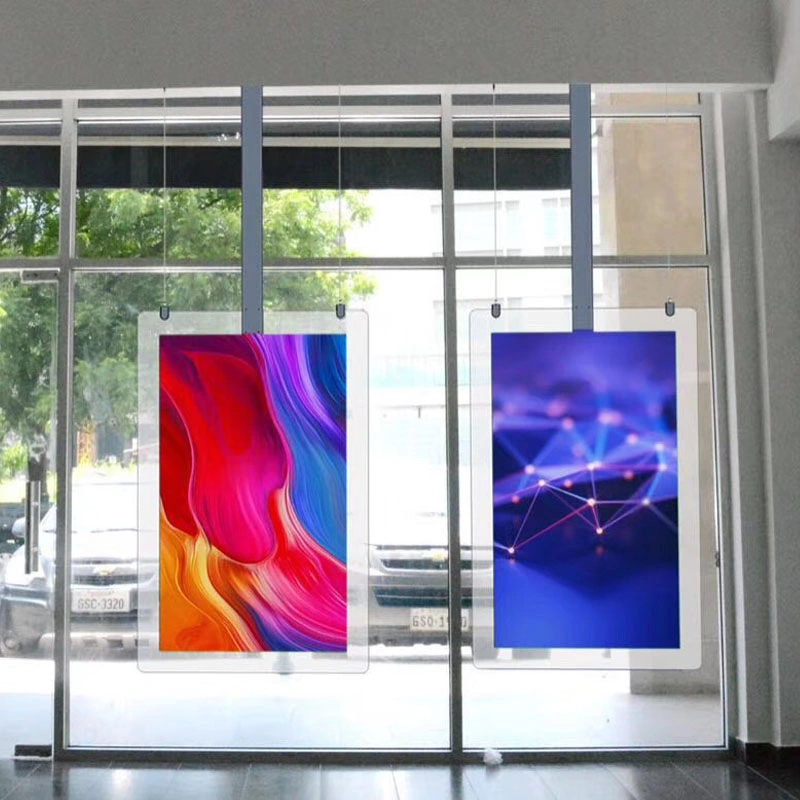 32 Inch Super Thin Window System 2 Side Digital Signage LCD Advertising Display