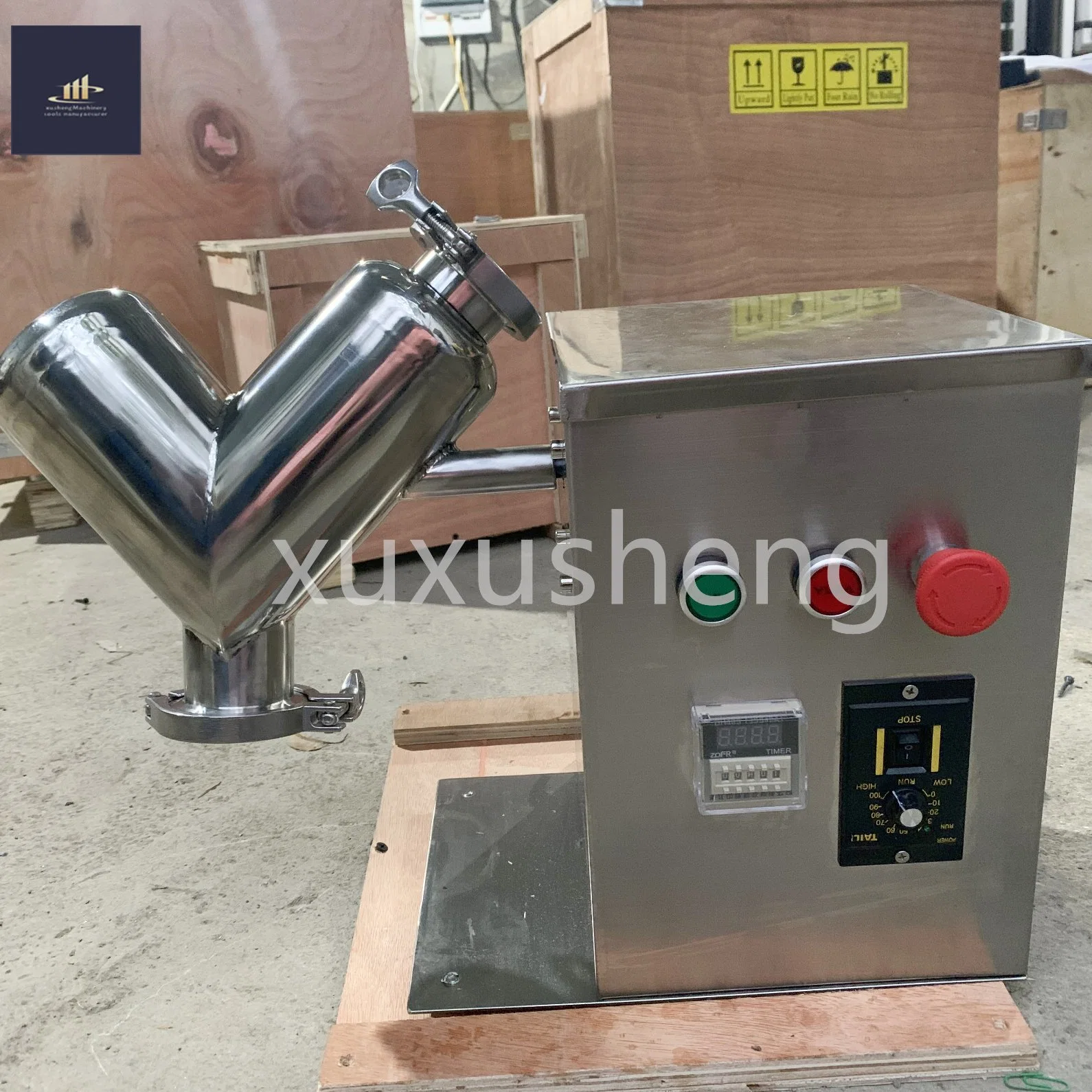 Vh-2/Vh-5/Vh-8/Vh-10 Single Arm V Shape Dry Chemical Mixing Machine Lab Dry Powder Mixer