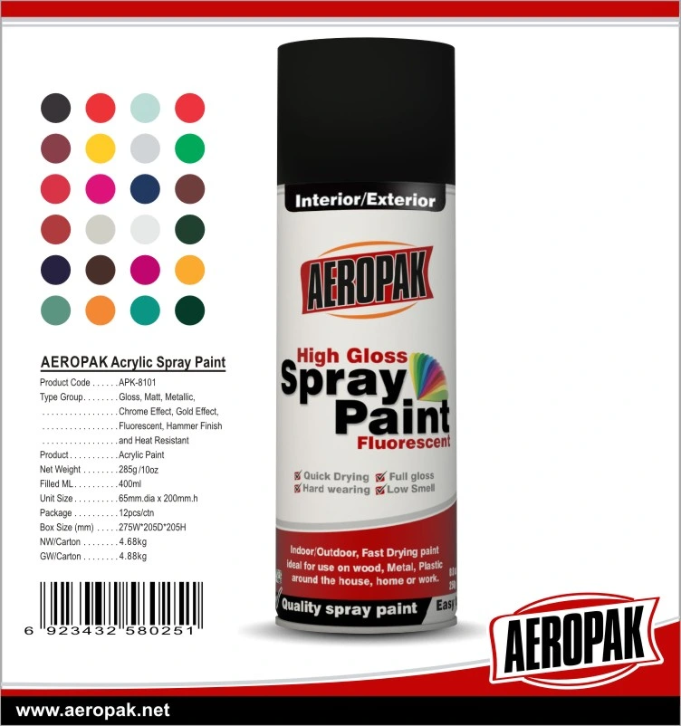 Wide Coverage Spray Paint with Rich Luster