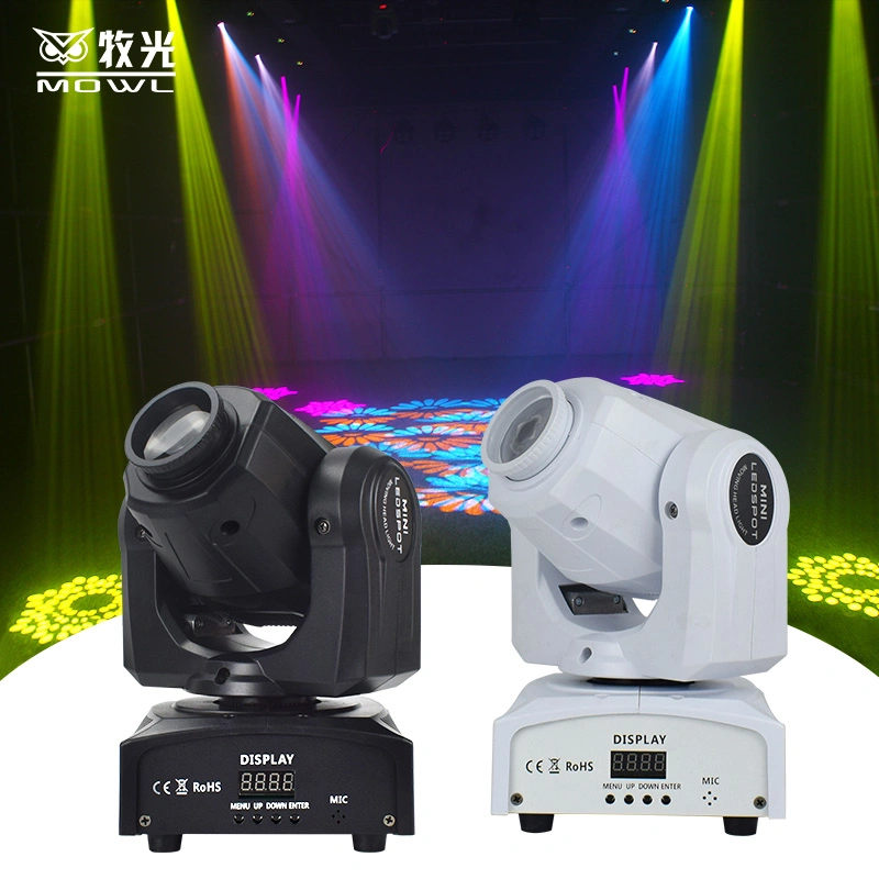 30W Mini Spot Gobo Pattern Beam Nightclub Moving Head Disco Light Shaking DJ Party Disco LED Stage Lighting