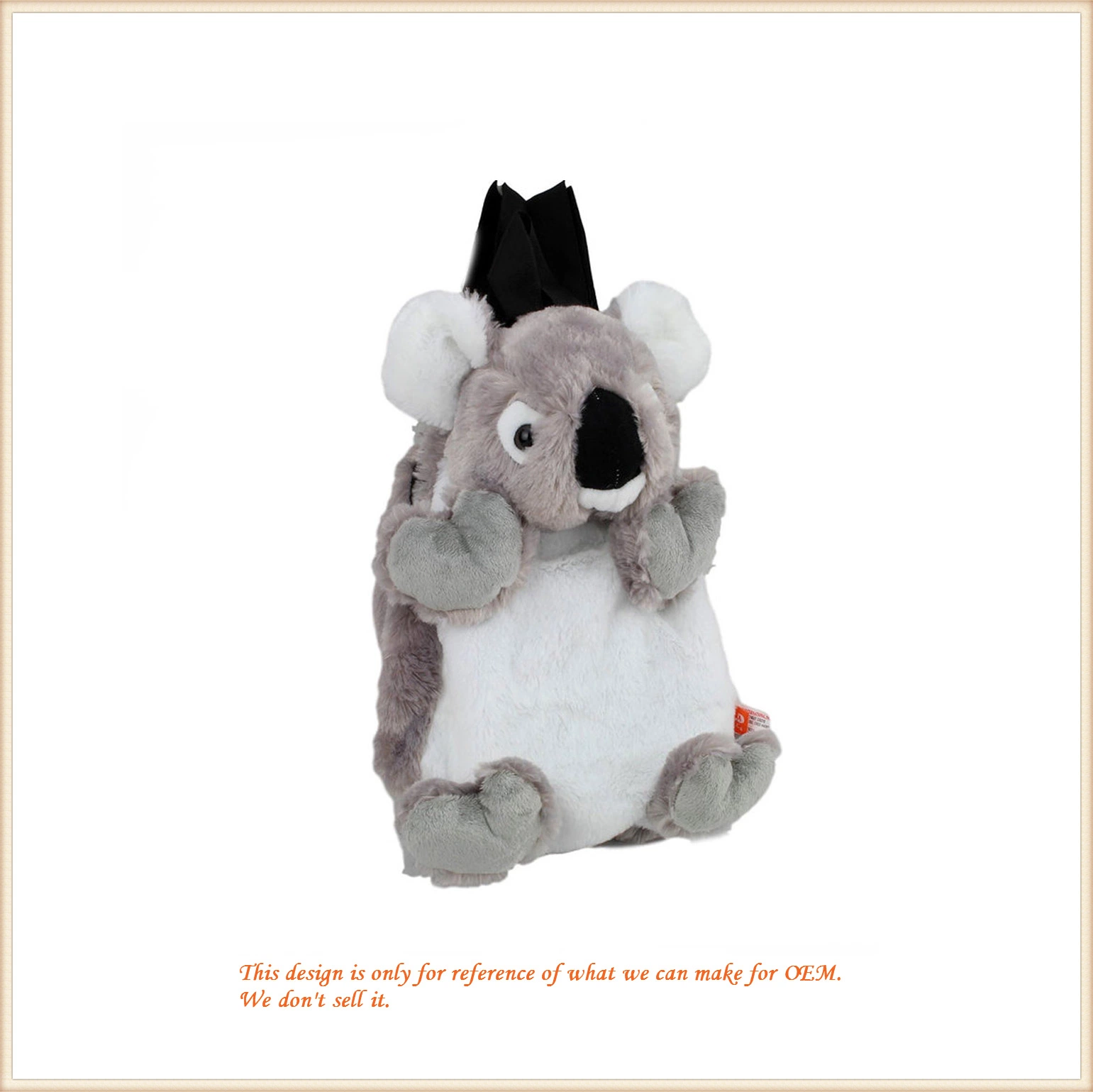 Super Bonitinha Fofinhas Bolsa Escola Koala/ Kids Caminhadas Bag/ Peluche Bag/ brinquedos de pelúcia Animal personalizada